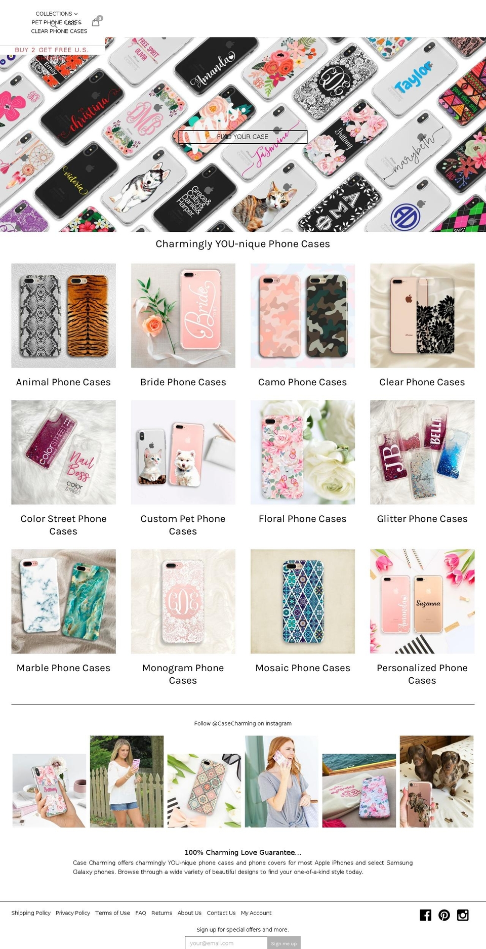 casecharming.com — Shopify storefront screenshot