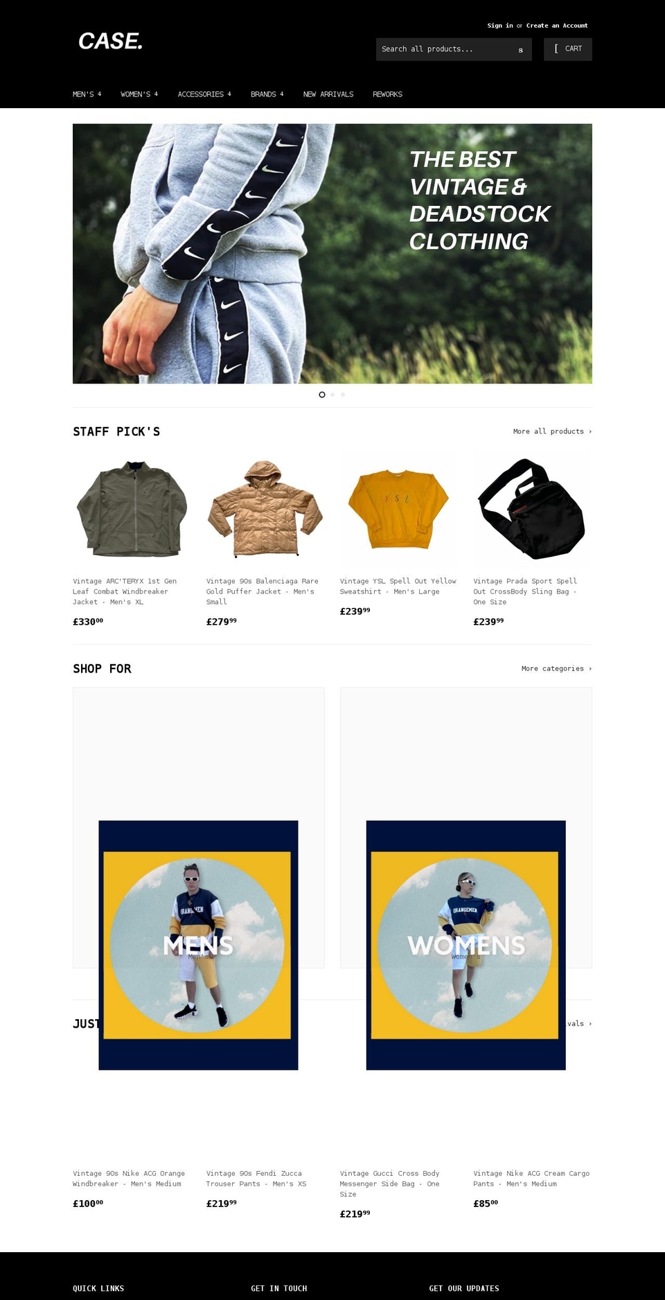 caseclothingcompany.com shopify website screenshot