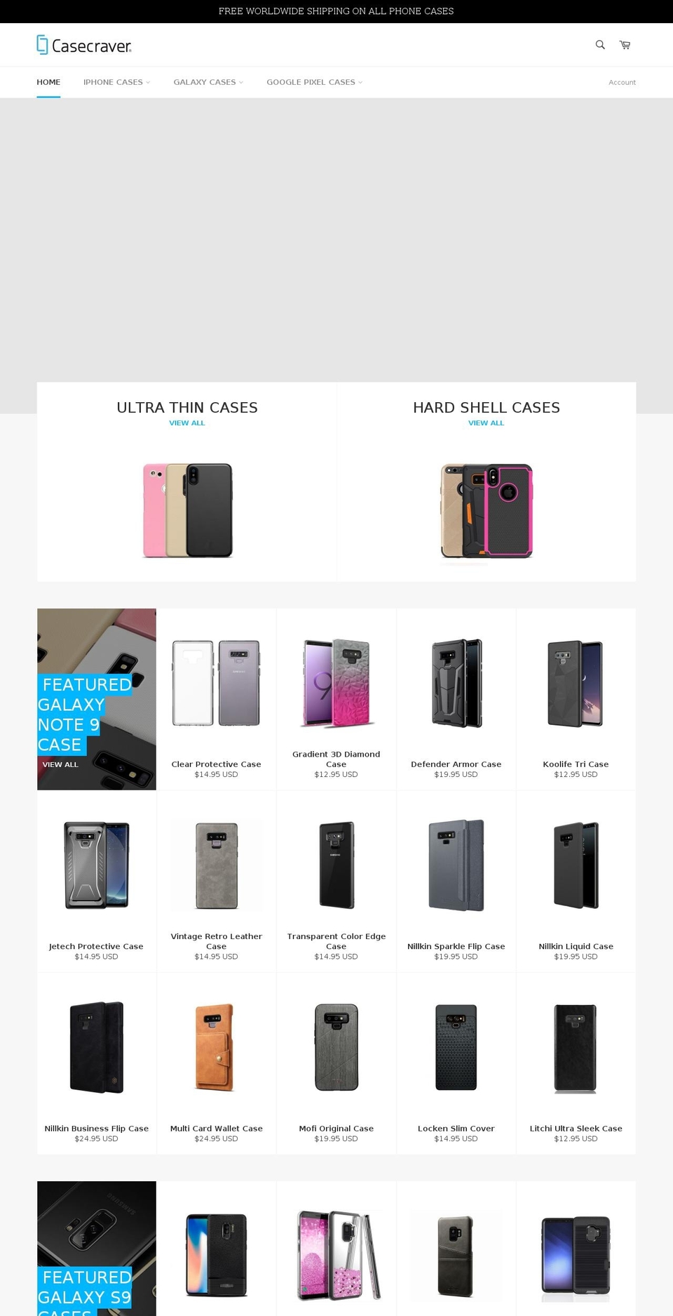 casecraver.com — Shopify storefront screenshot
