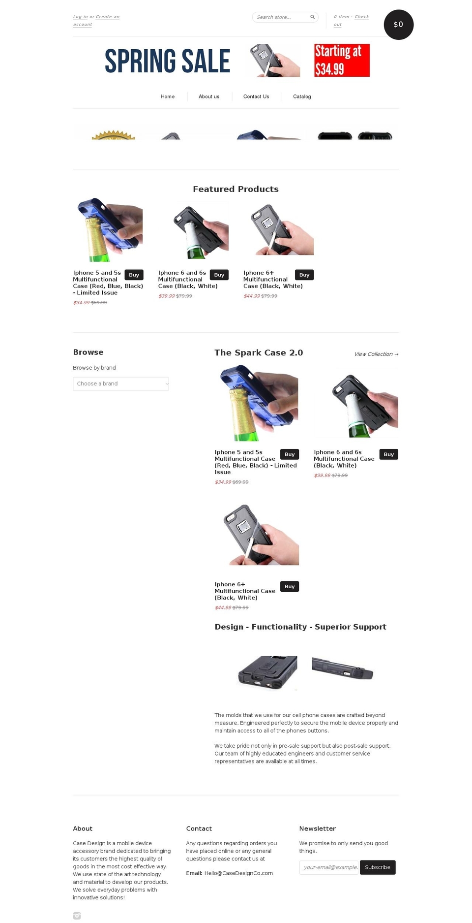 casedesignco.com — Shopify storefront screenshot