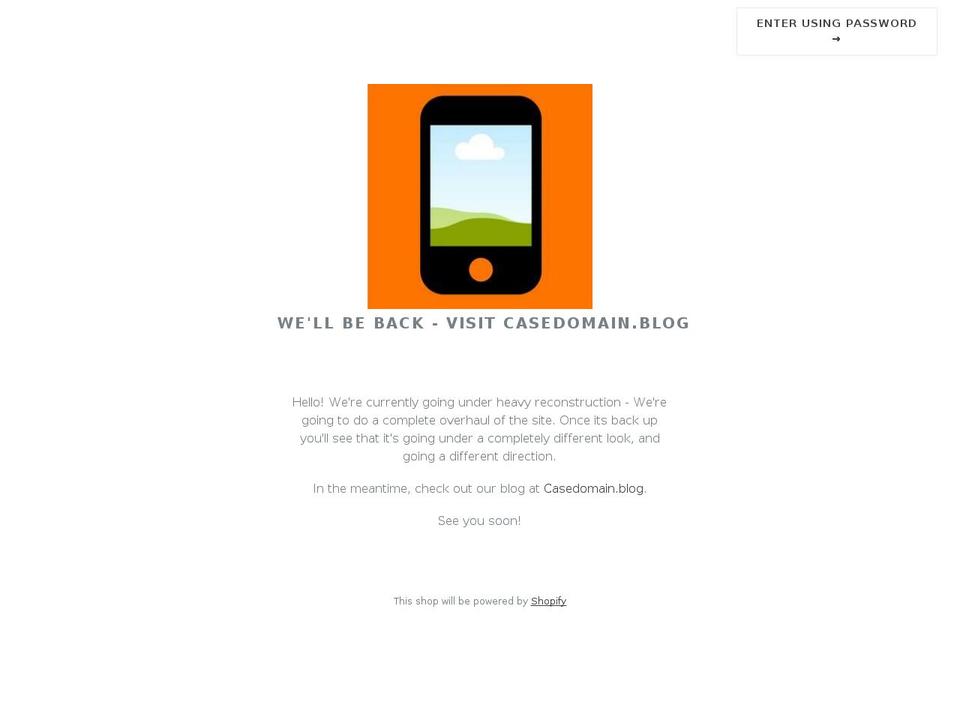 casedomain.com — Shopify storefront screenshot