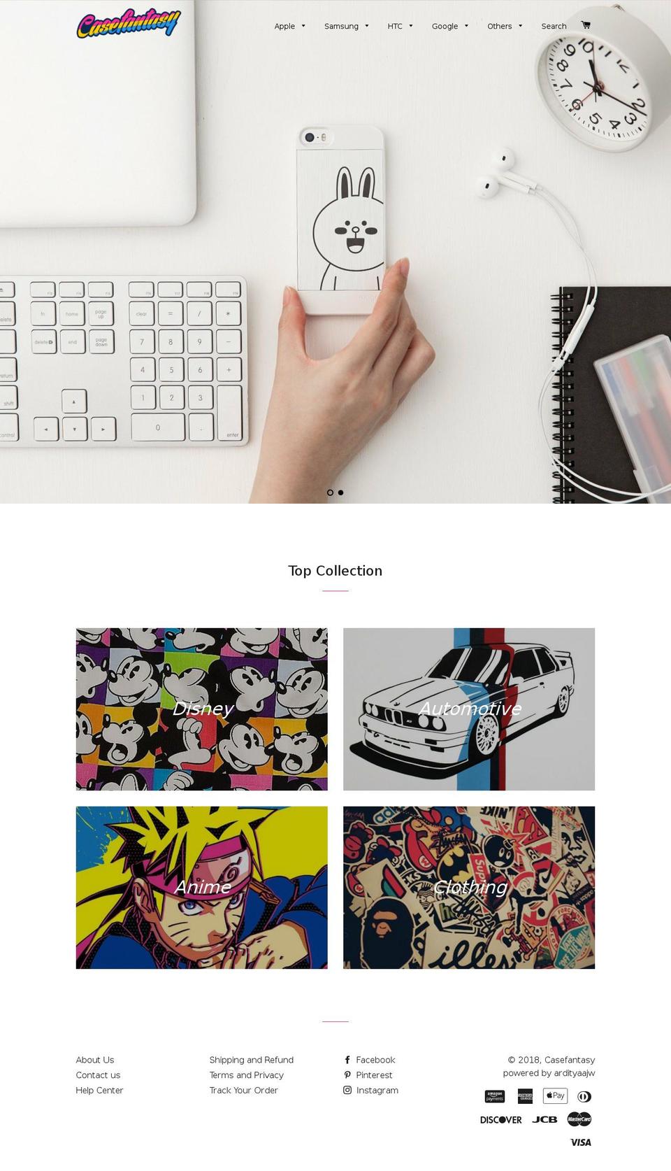 casefantasy.com shopify website screenshot