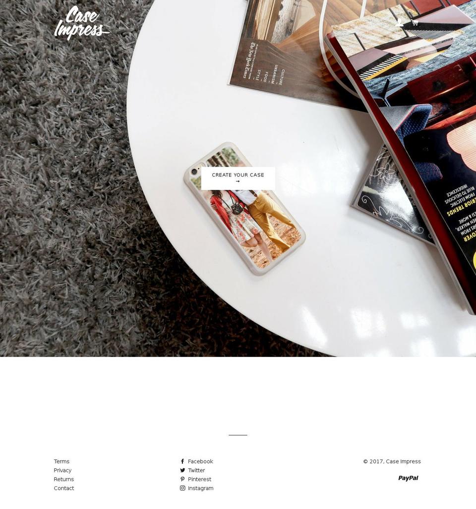caseimpress.com shopify website screenshot