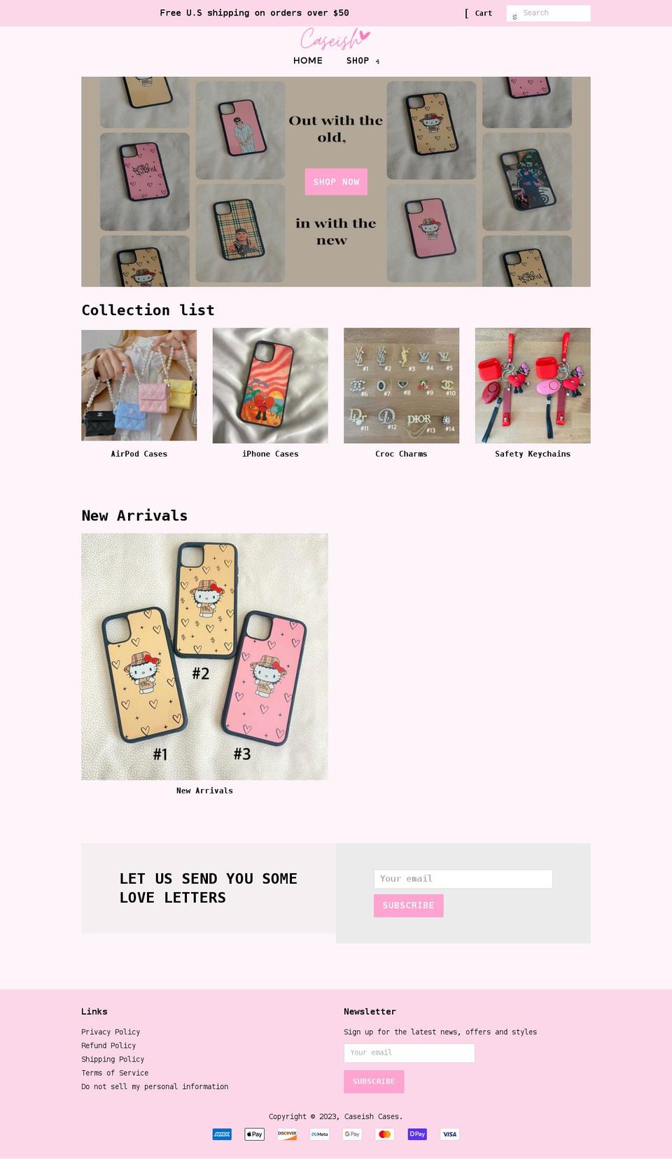 caseish.com shopify website screenshot