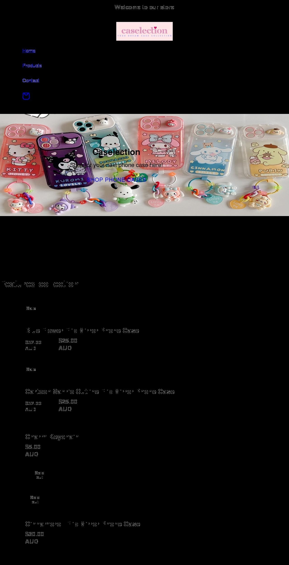 caselection.com shopify website screenshot