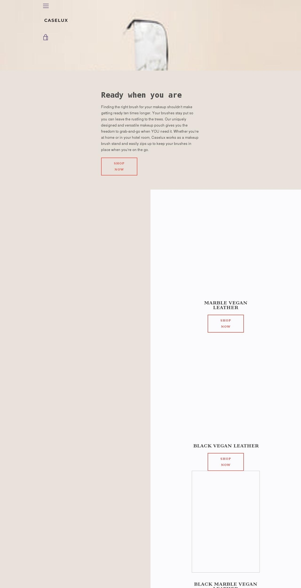 caselux.com shopify website screenshot