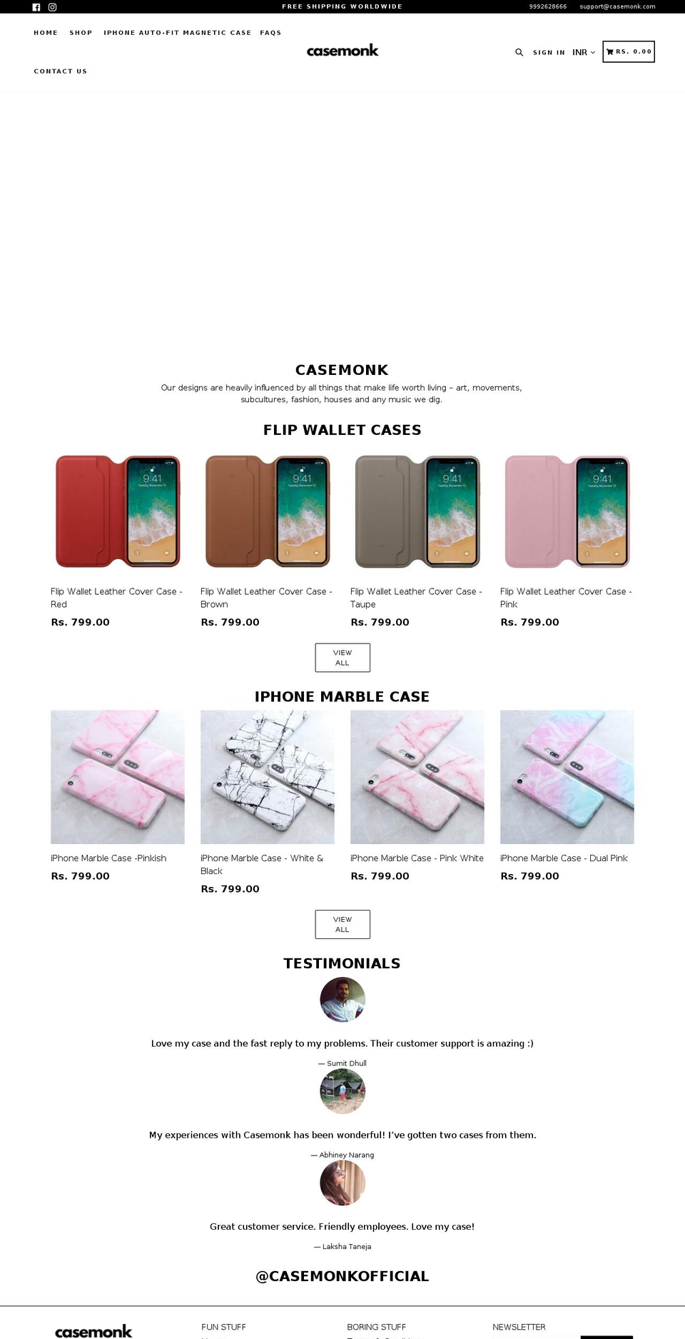 casemonk.com — Shopify storefront screenshot