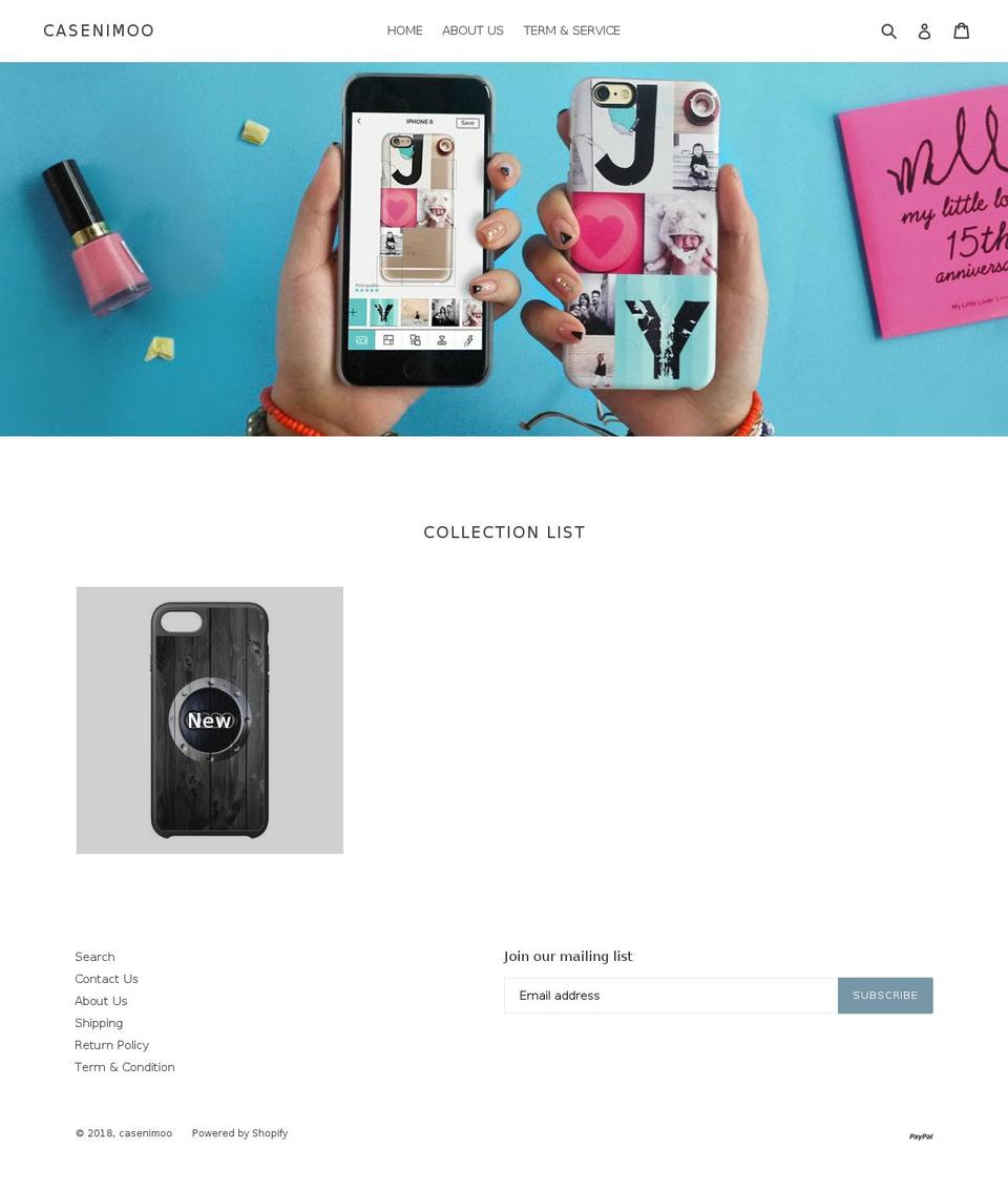 casenimoo.com — Shopify storefront screenshot