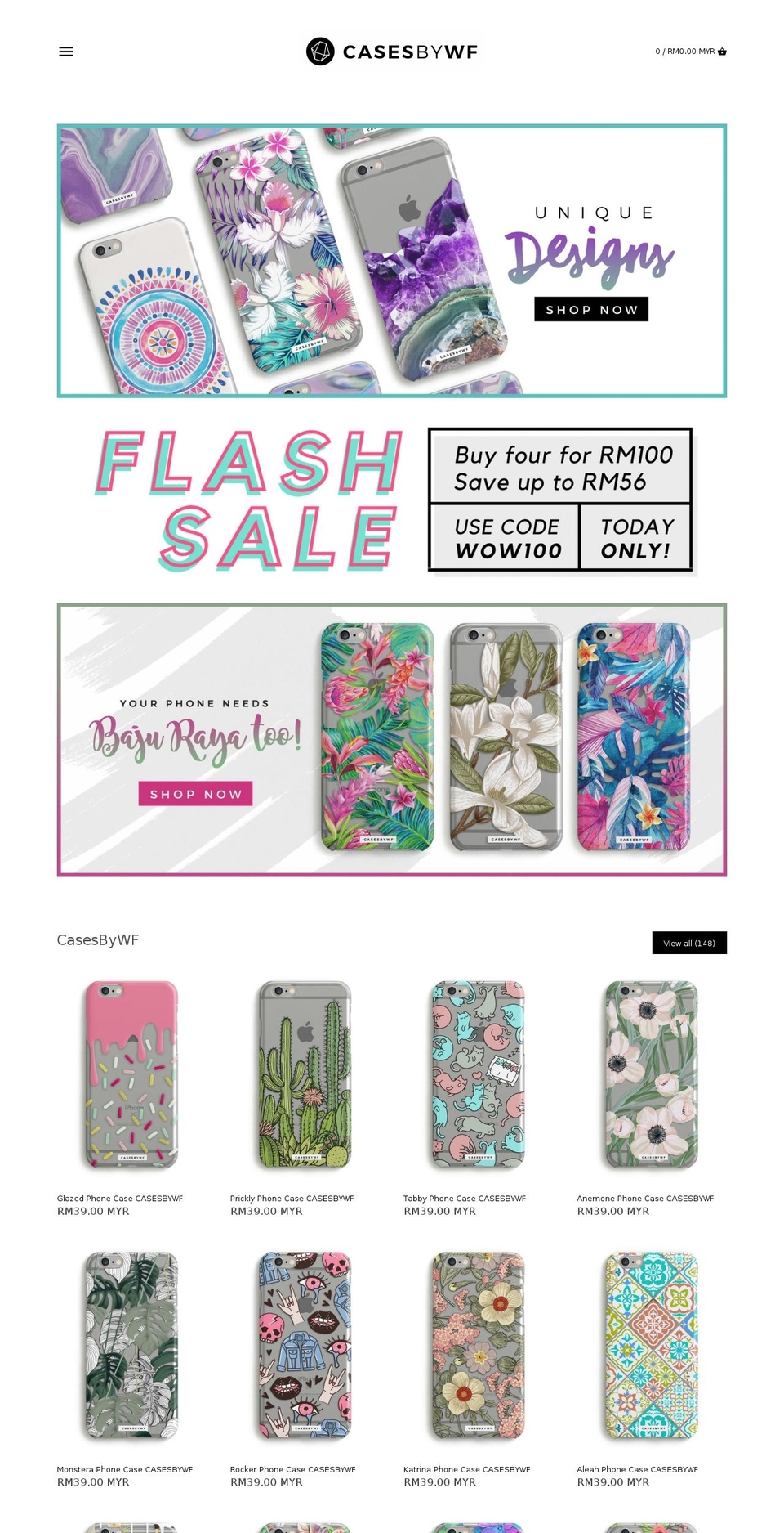 casesbywf.com — Shopify storefront screenshot
