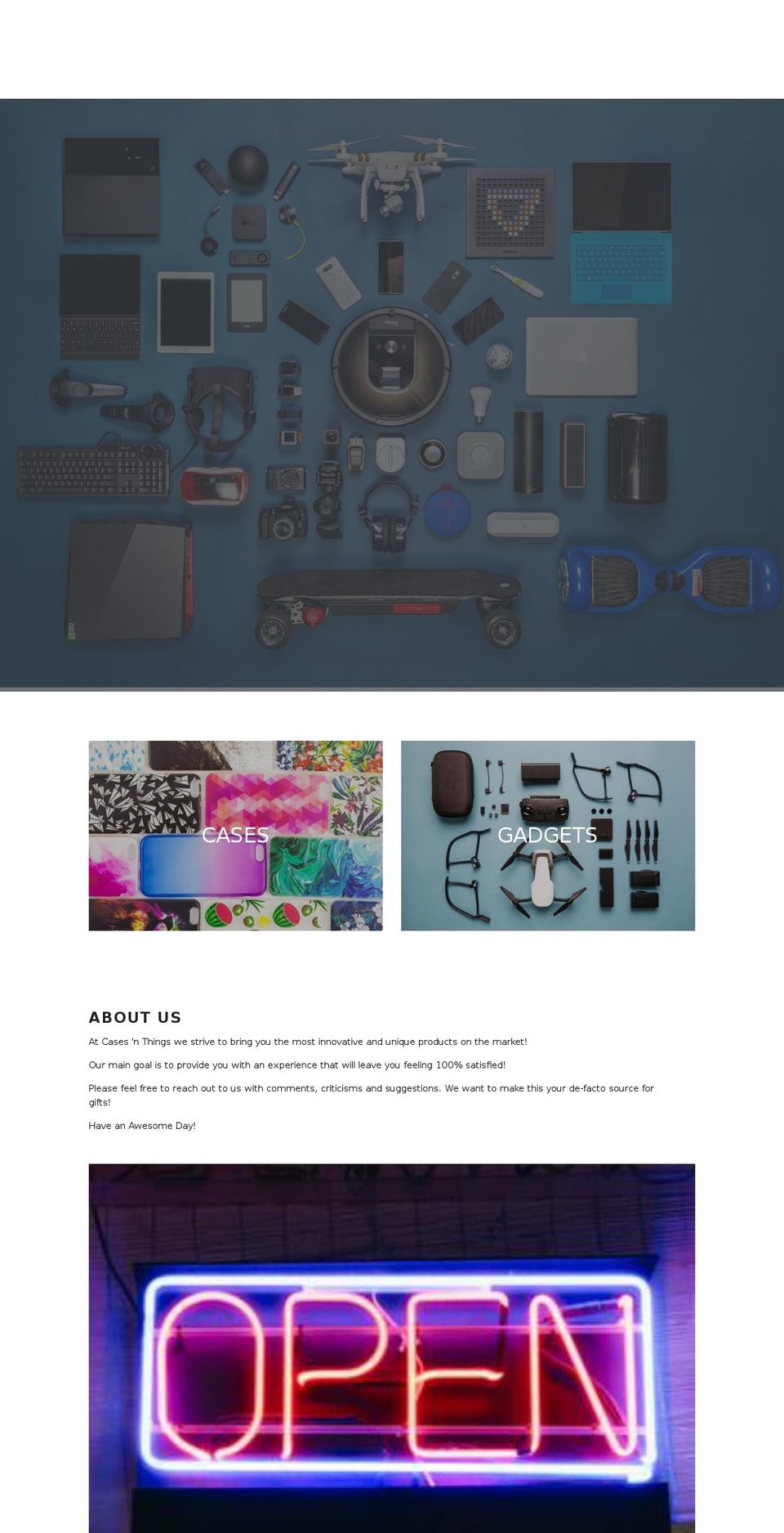 casesnthings.com — Shopify storefront screenshot