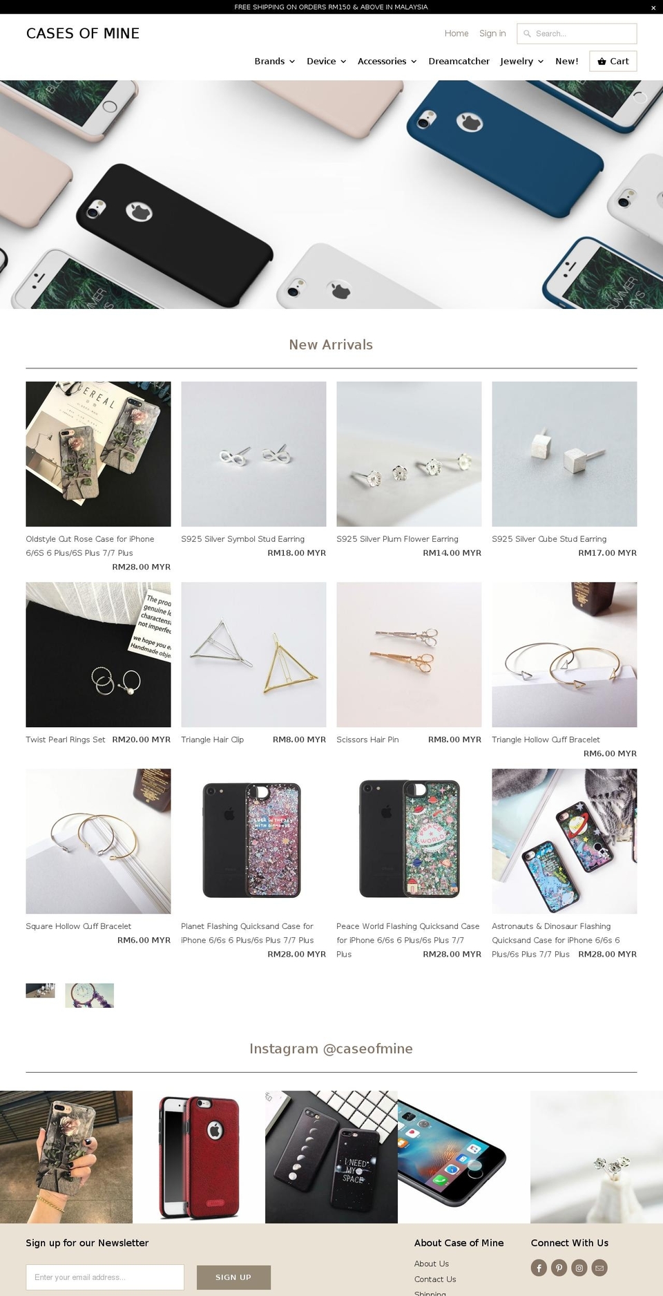 casesofmine.com shopify website screenshot