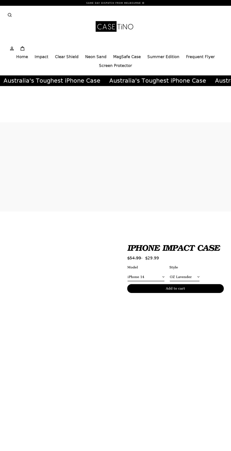 casetino.com.au shopify website screenshot