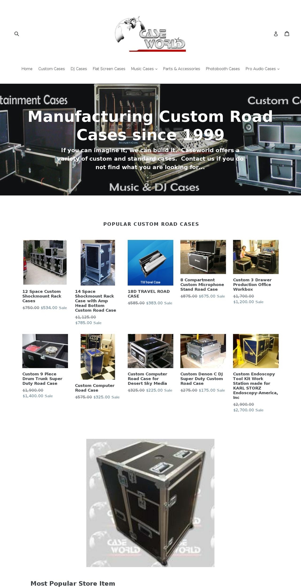 caseworldinc.com — Shopify storefront screenshot