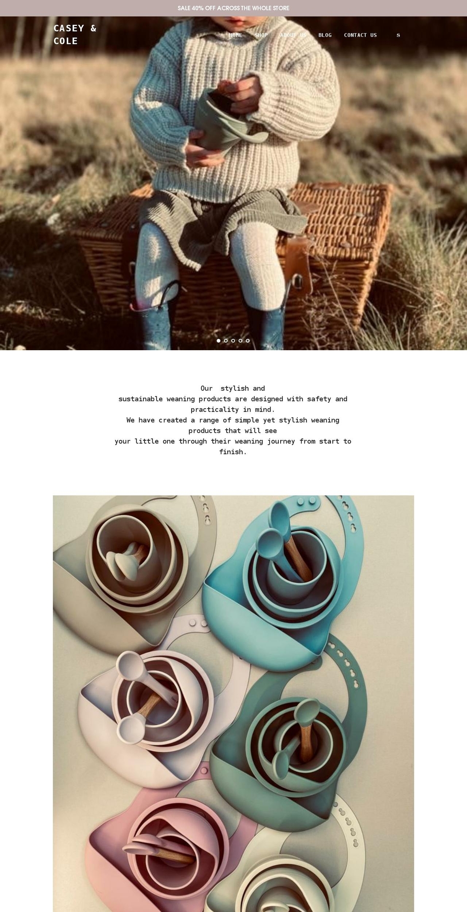 caseyandcole.co.uk shopify website screenshot