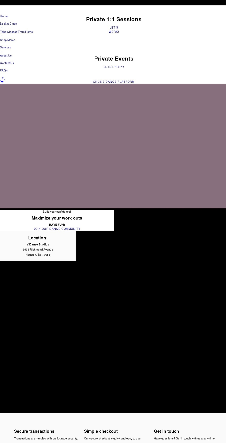 caseychoreo.com shopify website screenshot