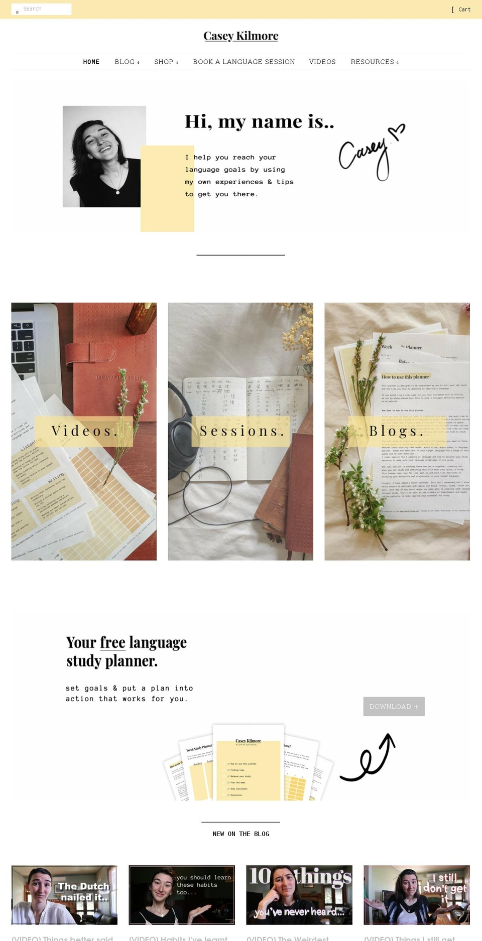 caseykilmore.com shopify website screenshot