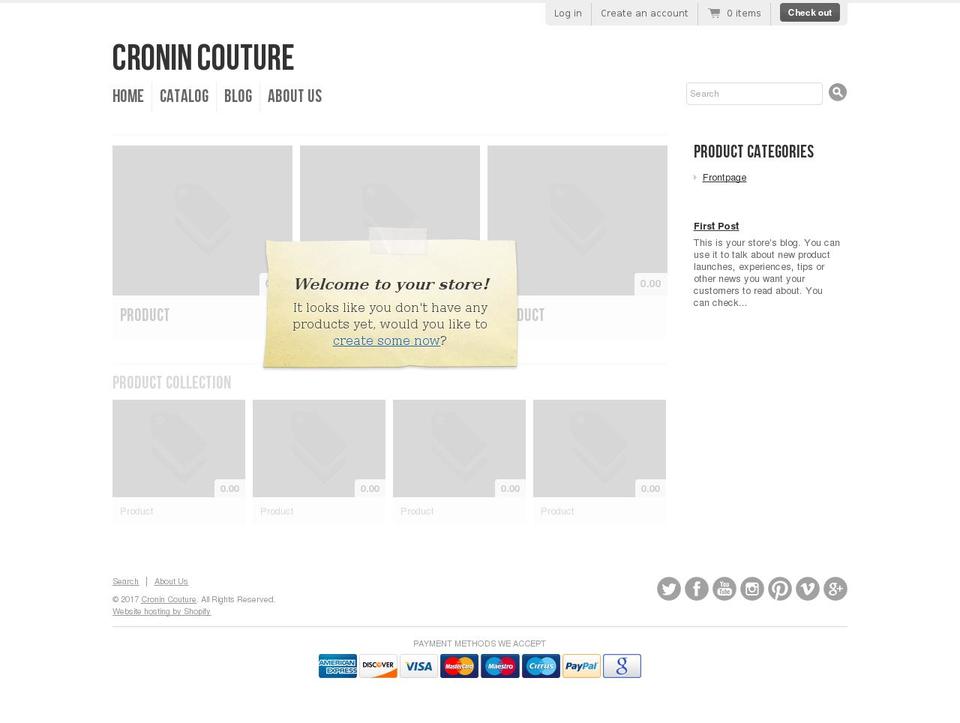 caseymcouture.com shopify website screenshot