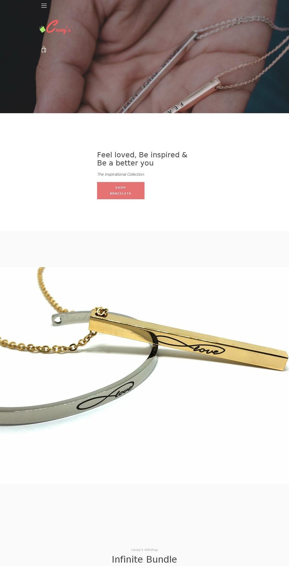 caseysgiftshop.com — Shopify storefront screenshot