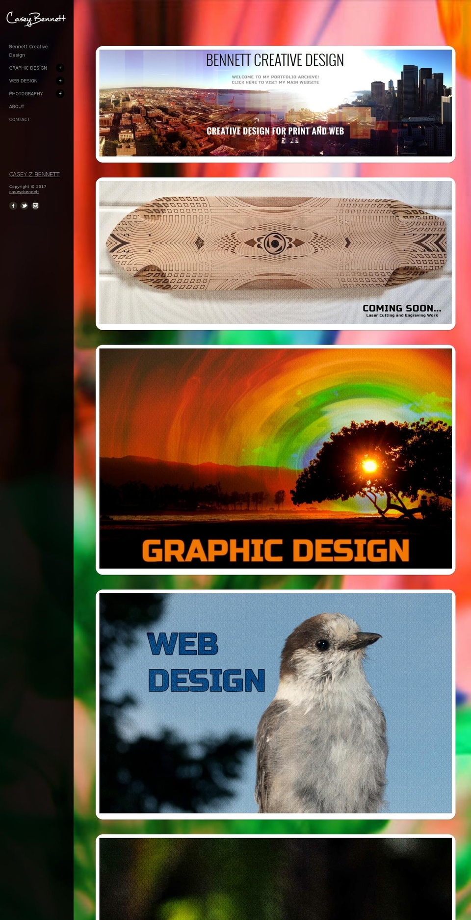 caseyzbennett.com shopify website screenshot