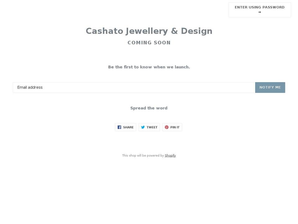 cashato.net shopify website screenshot