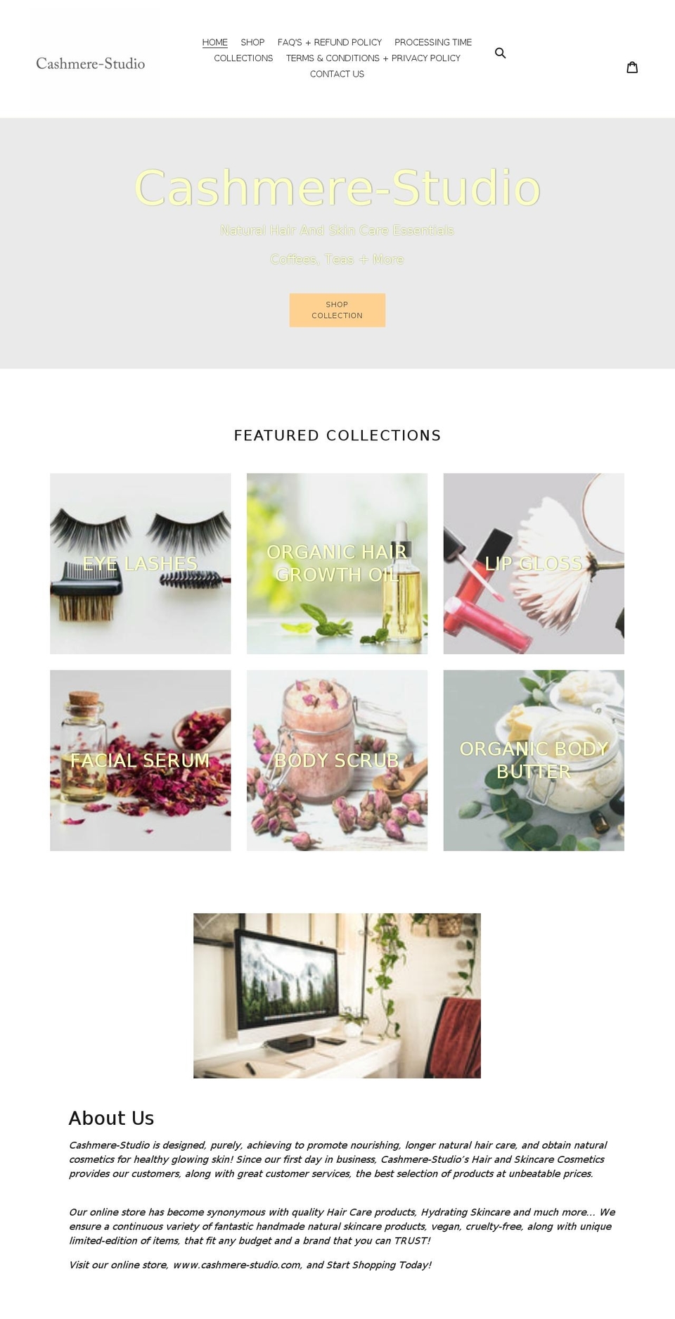 cashmere-studio.com shopify website screenshot