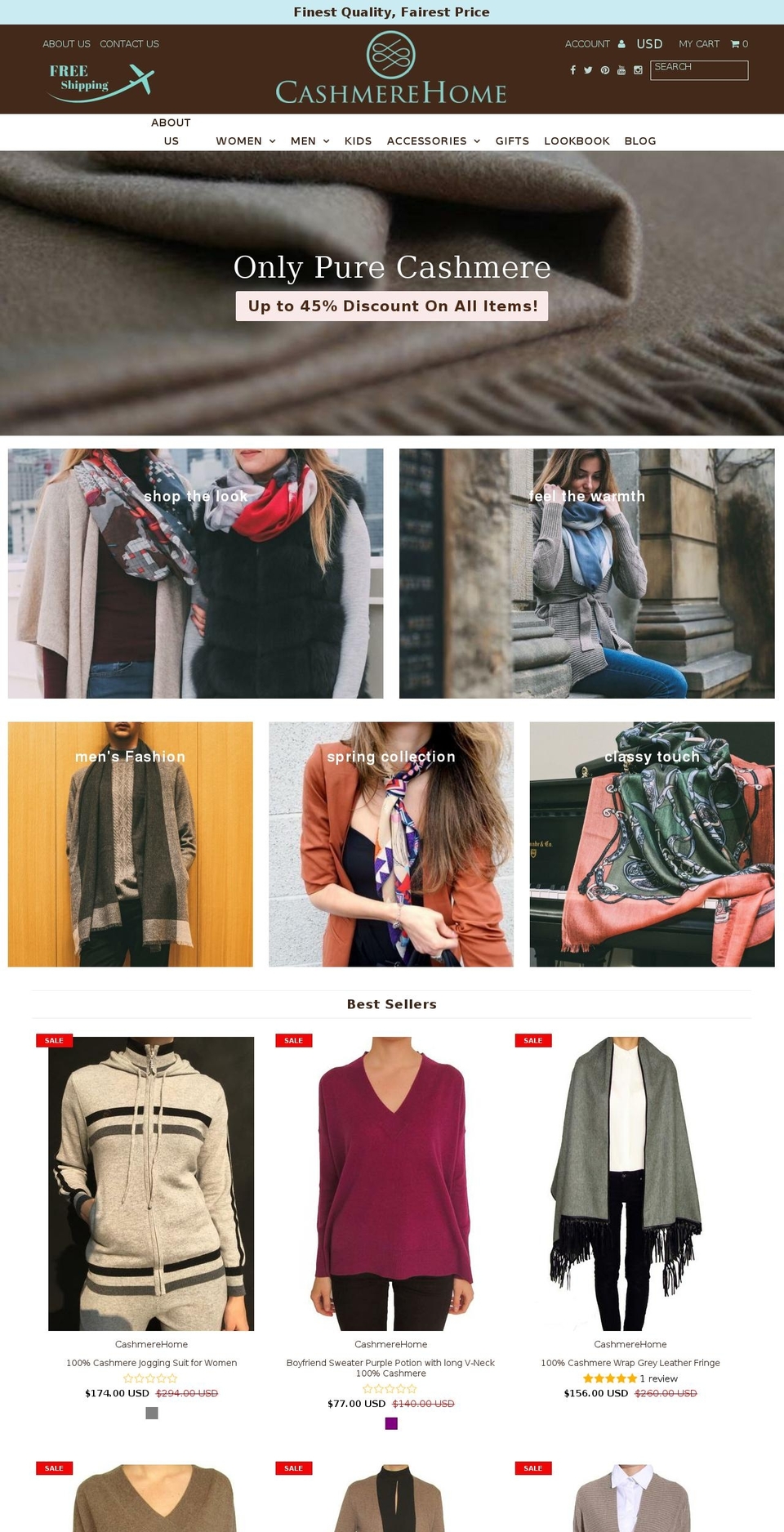 cashmerehome.myshopify.com shopify website screenshot