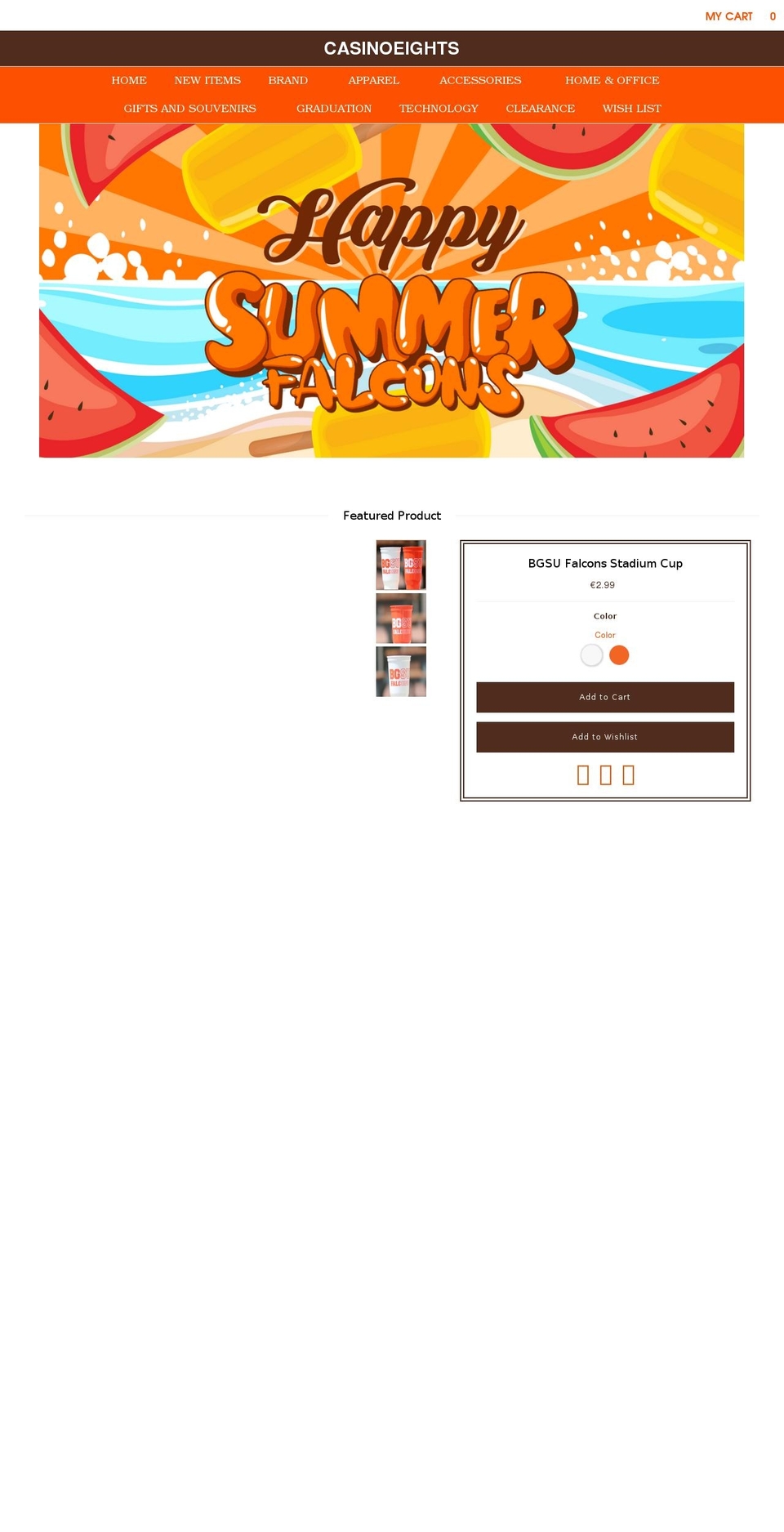 casinoeights.com shopify website screenshot