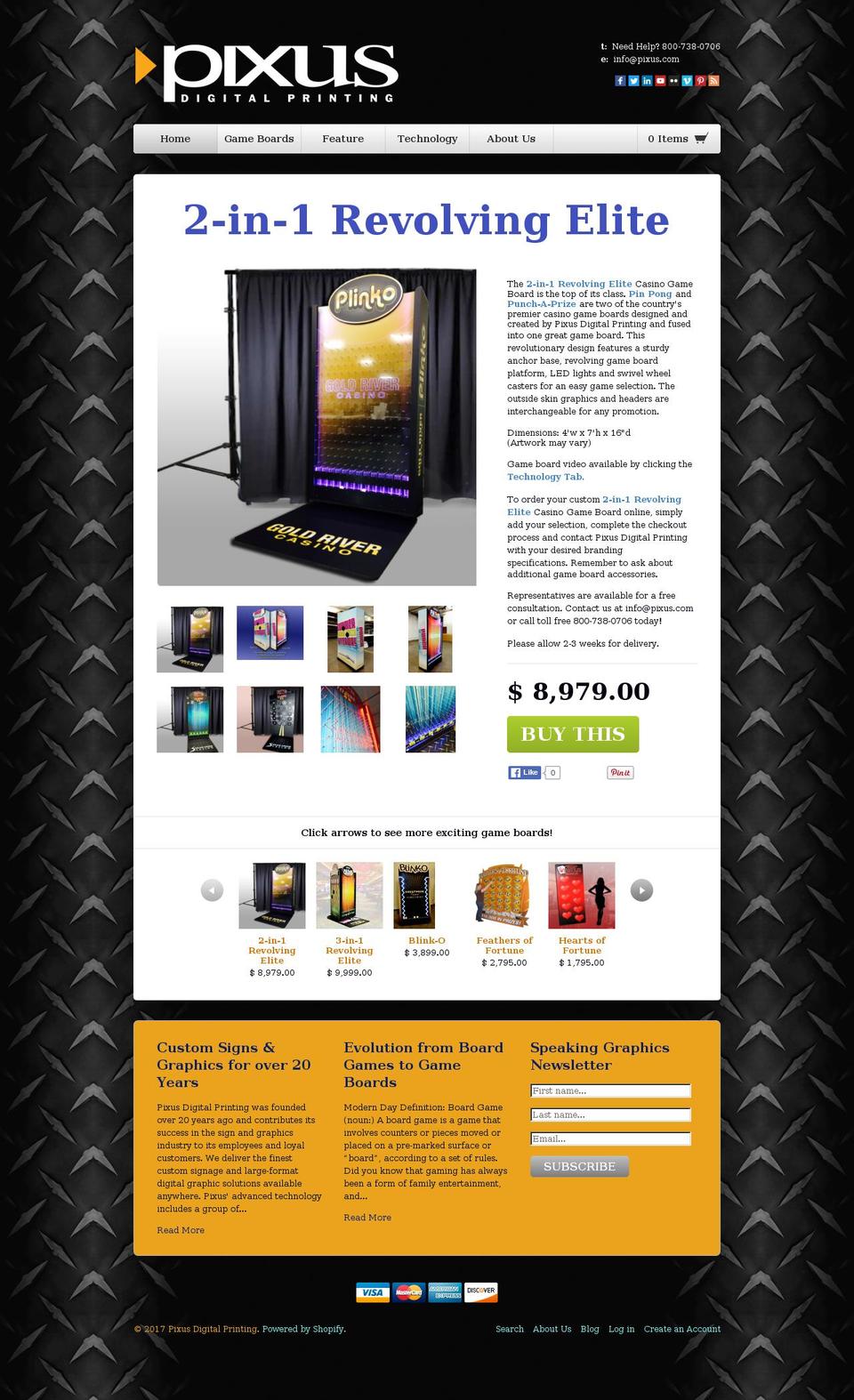 casinogameboards.com shopify website screenshot