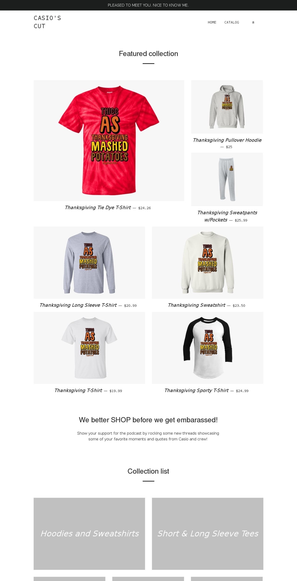 casioscuts.com shopify website screenshot