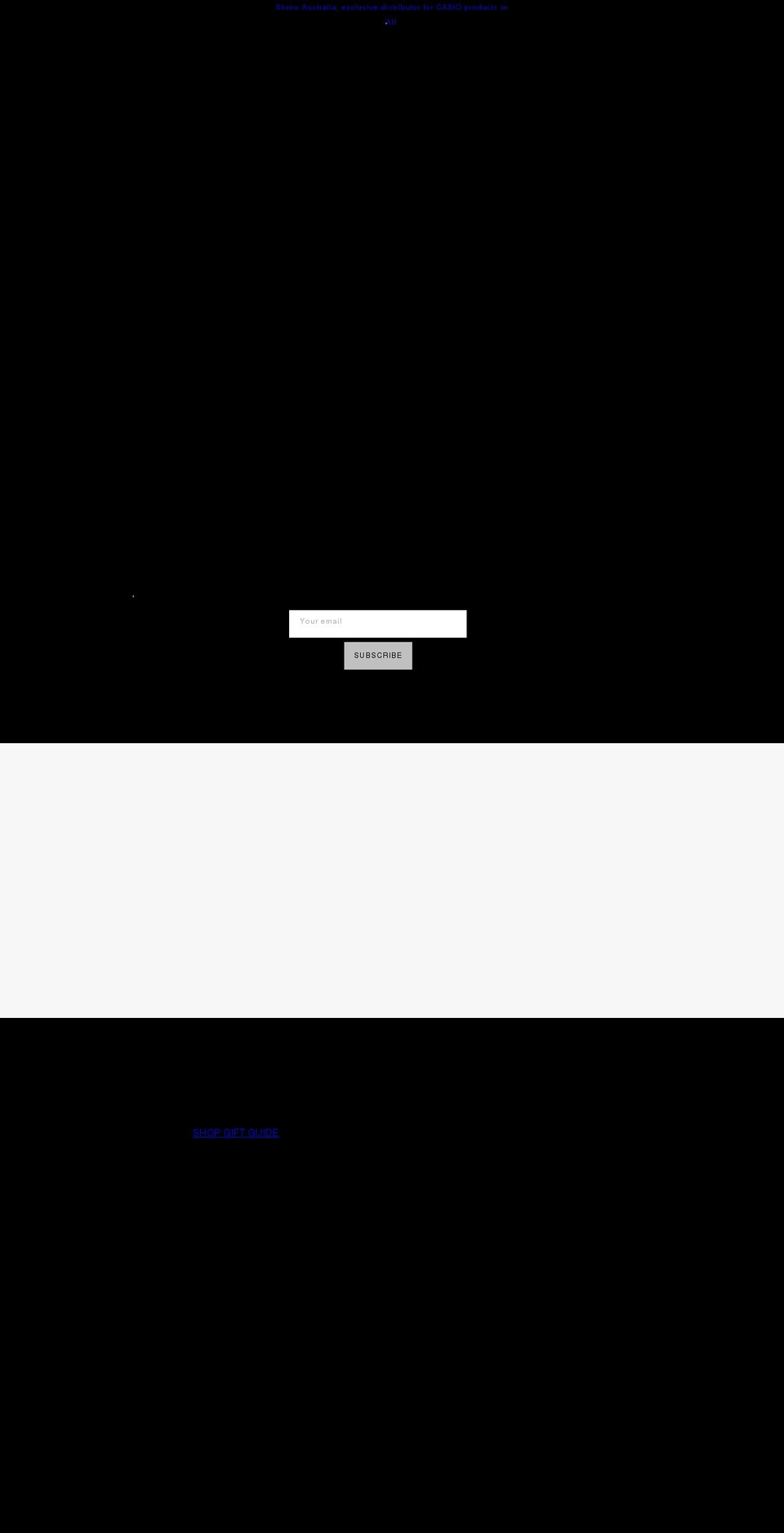 casiowatches.com.au shopify website screenshot