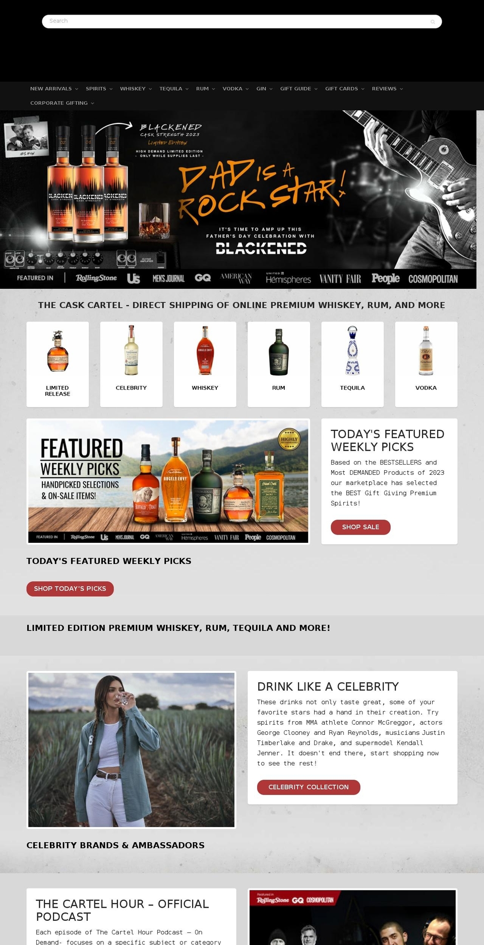 caskcartel.com shopify website screenshot