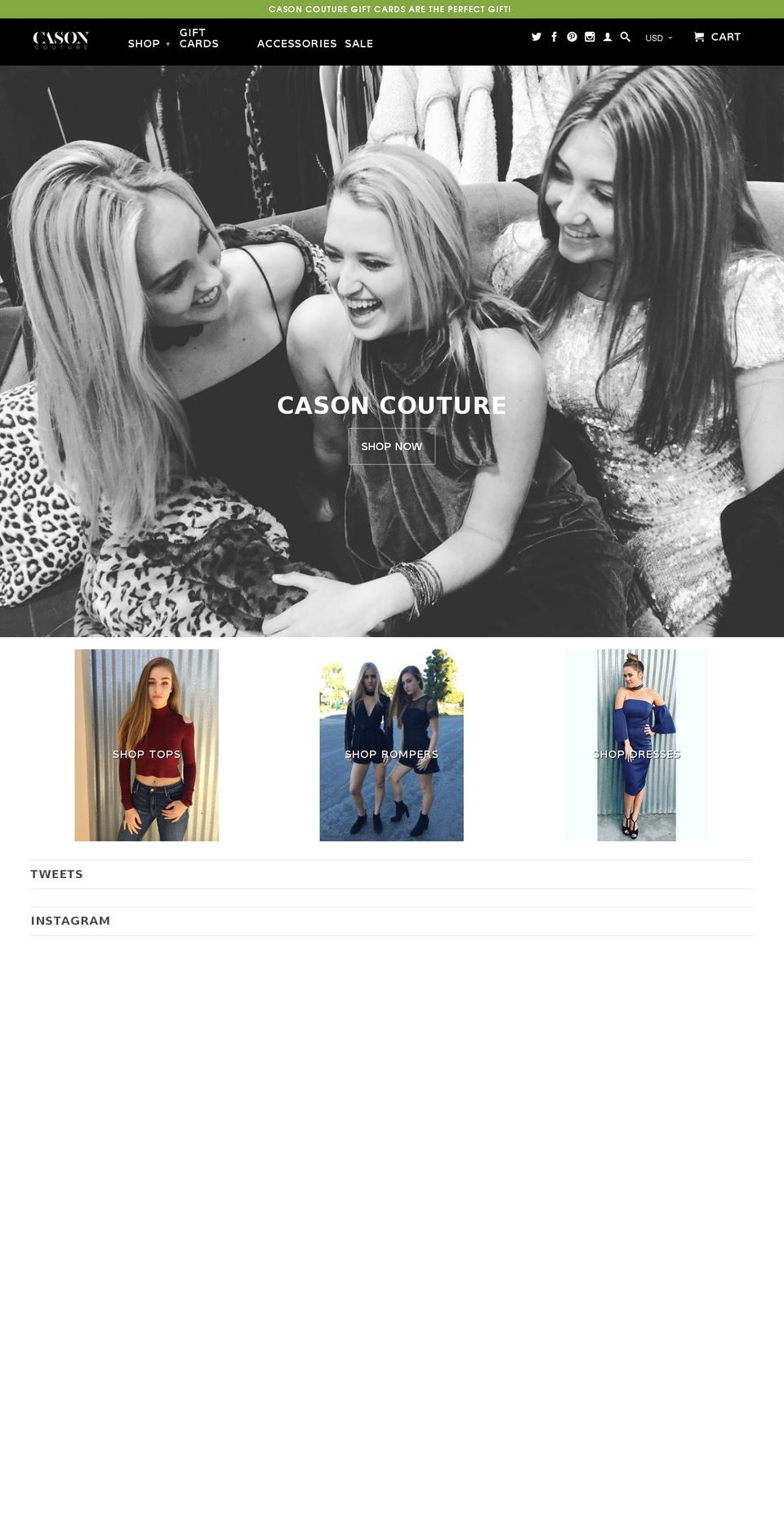 casoncouture.com shopify website screenshot