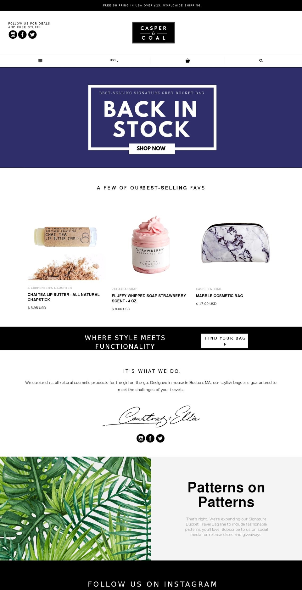 casperandcoal.com shopify website screenshot