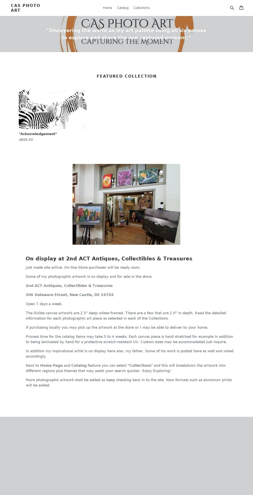 casphotoart.com — Shopify storefront screenshot