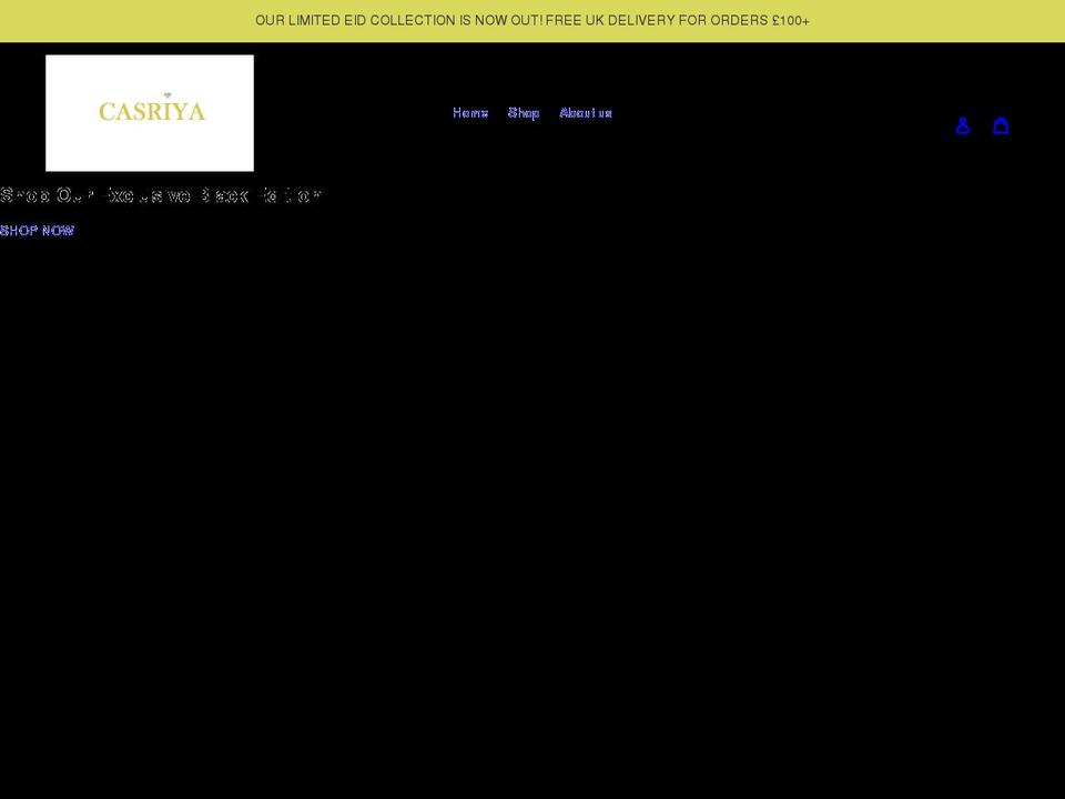 casriya.com shopify website screenshot