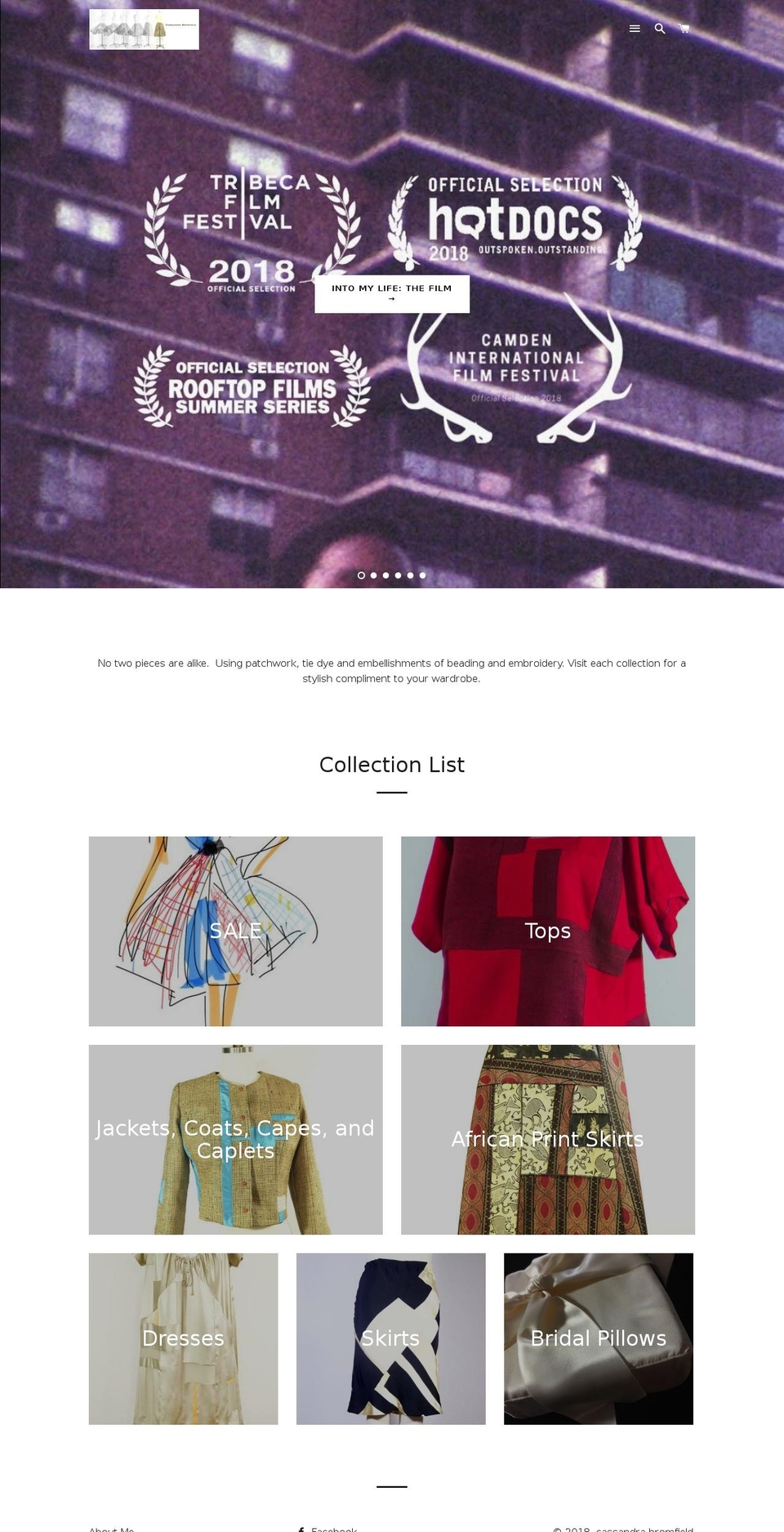 cassandrabromfield.com — Shopify storefront screenshot
