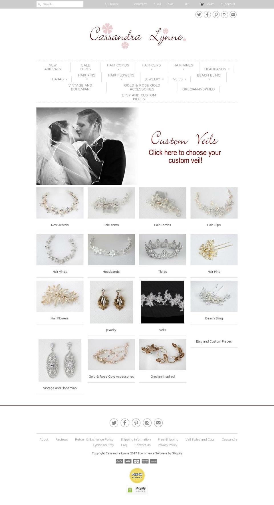 cassandralynne.com shopify website screenshot