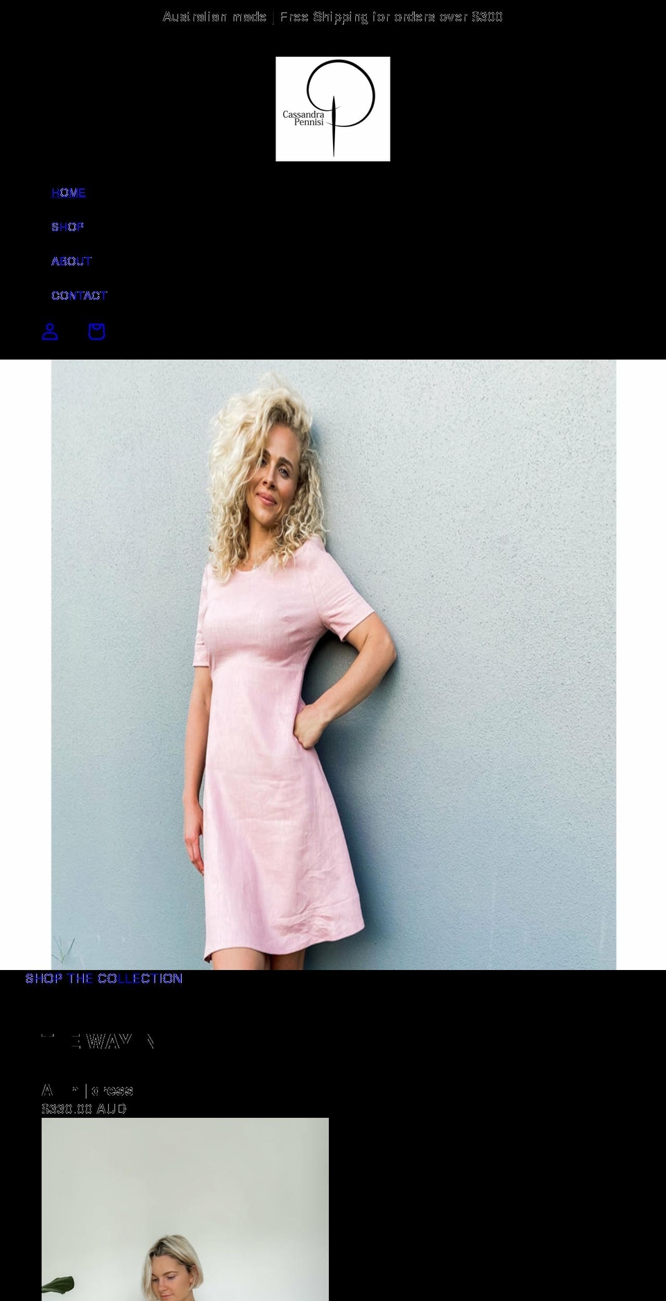 cassandrapennisi.com.au shopify website screenshot