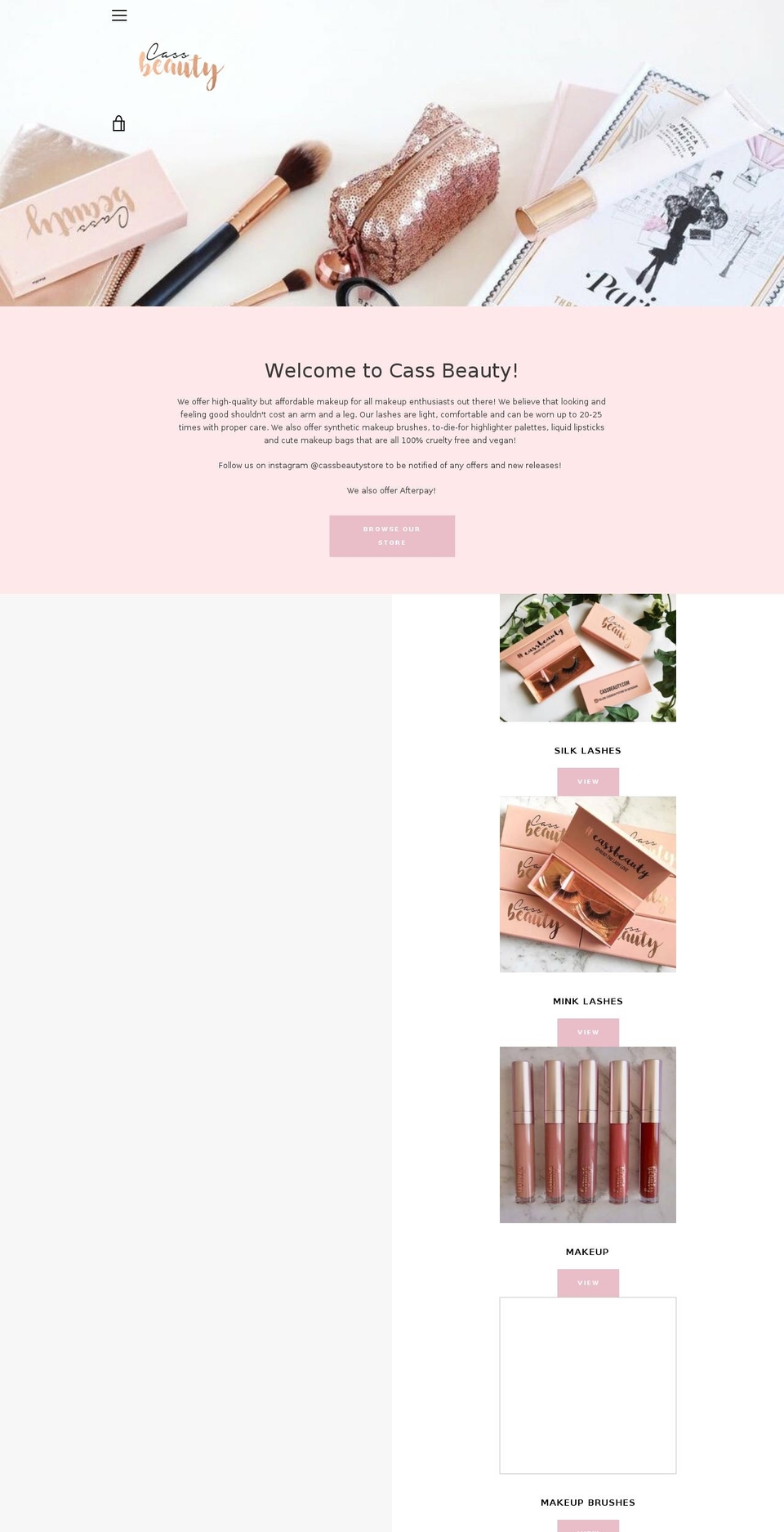 cassbeauty.com shopify website screenshot