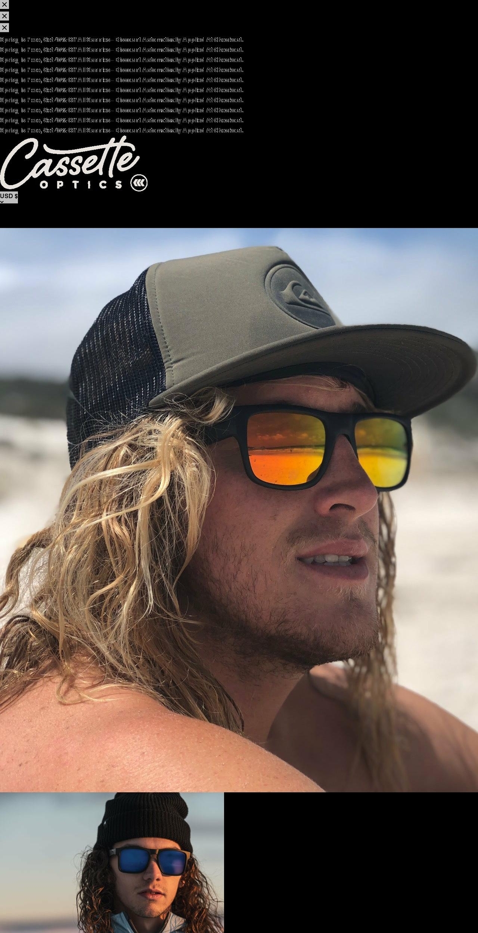 in progress v Shopify theme site example cassetteoptics.com