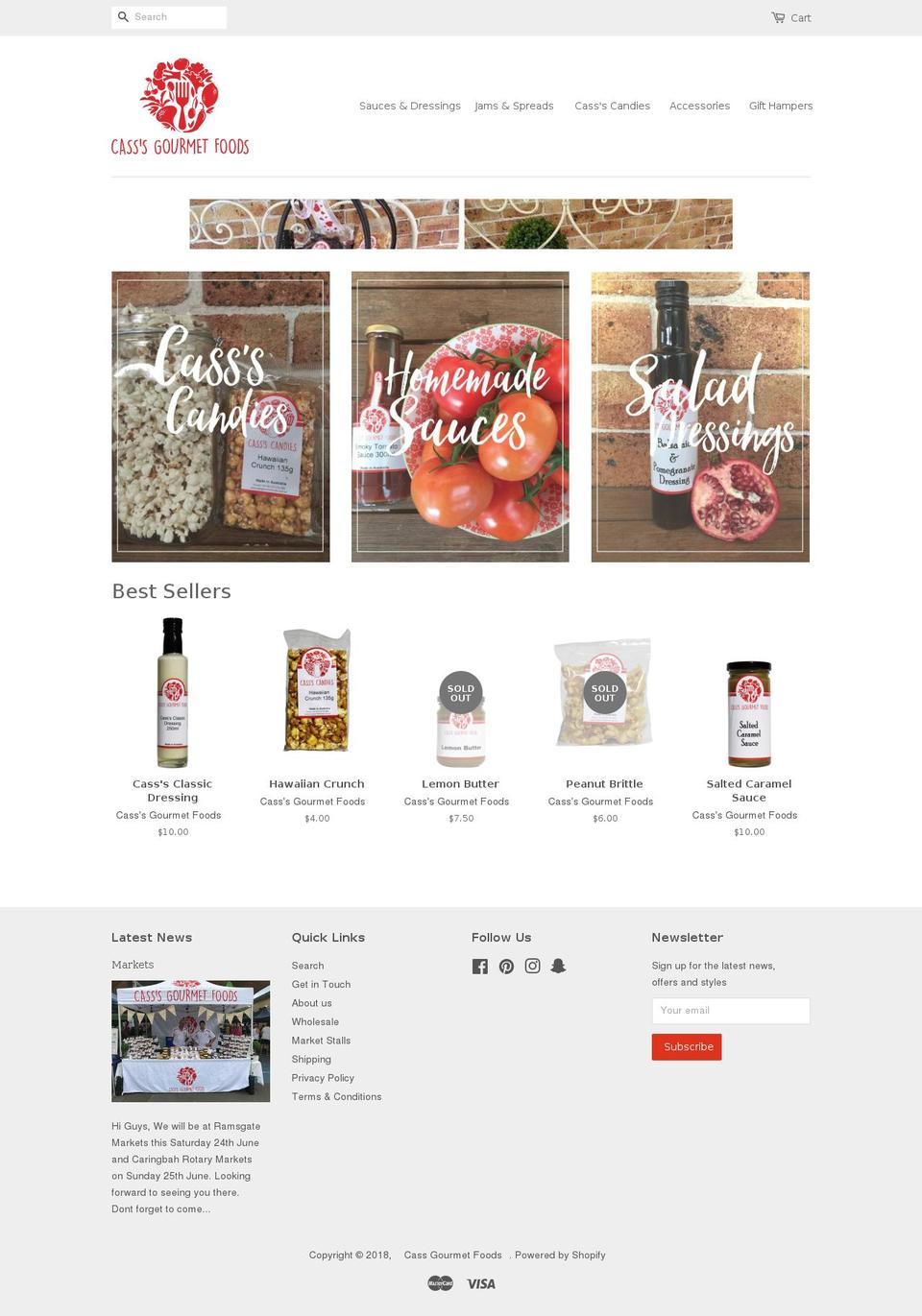 cassgourmetfoods.com — Shopify storefront screenshot