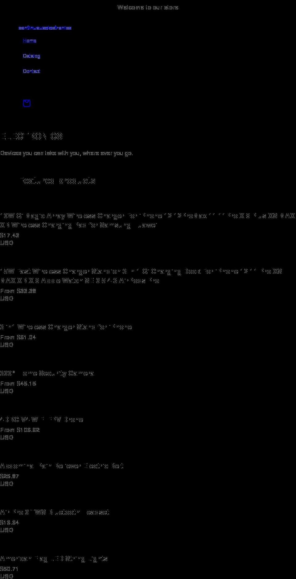cassidyselectronicsandmore.net shopify website screenshot