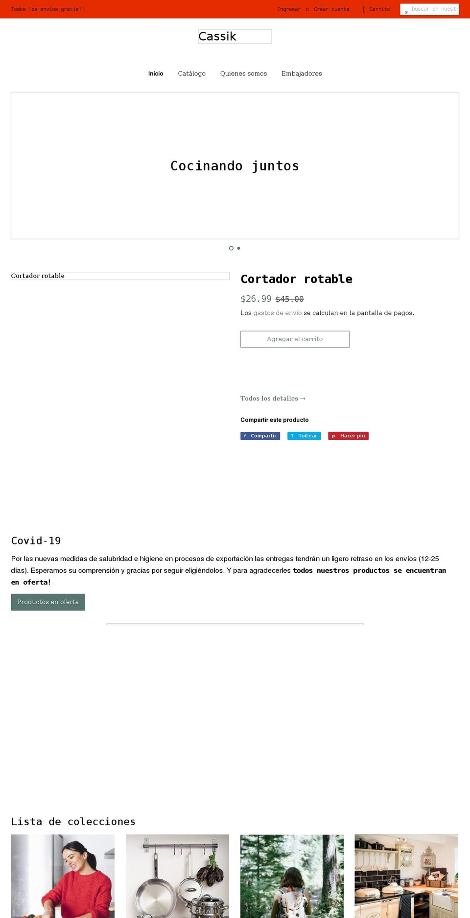 cassik.shop shopify website screenshot