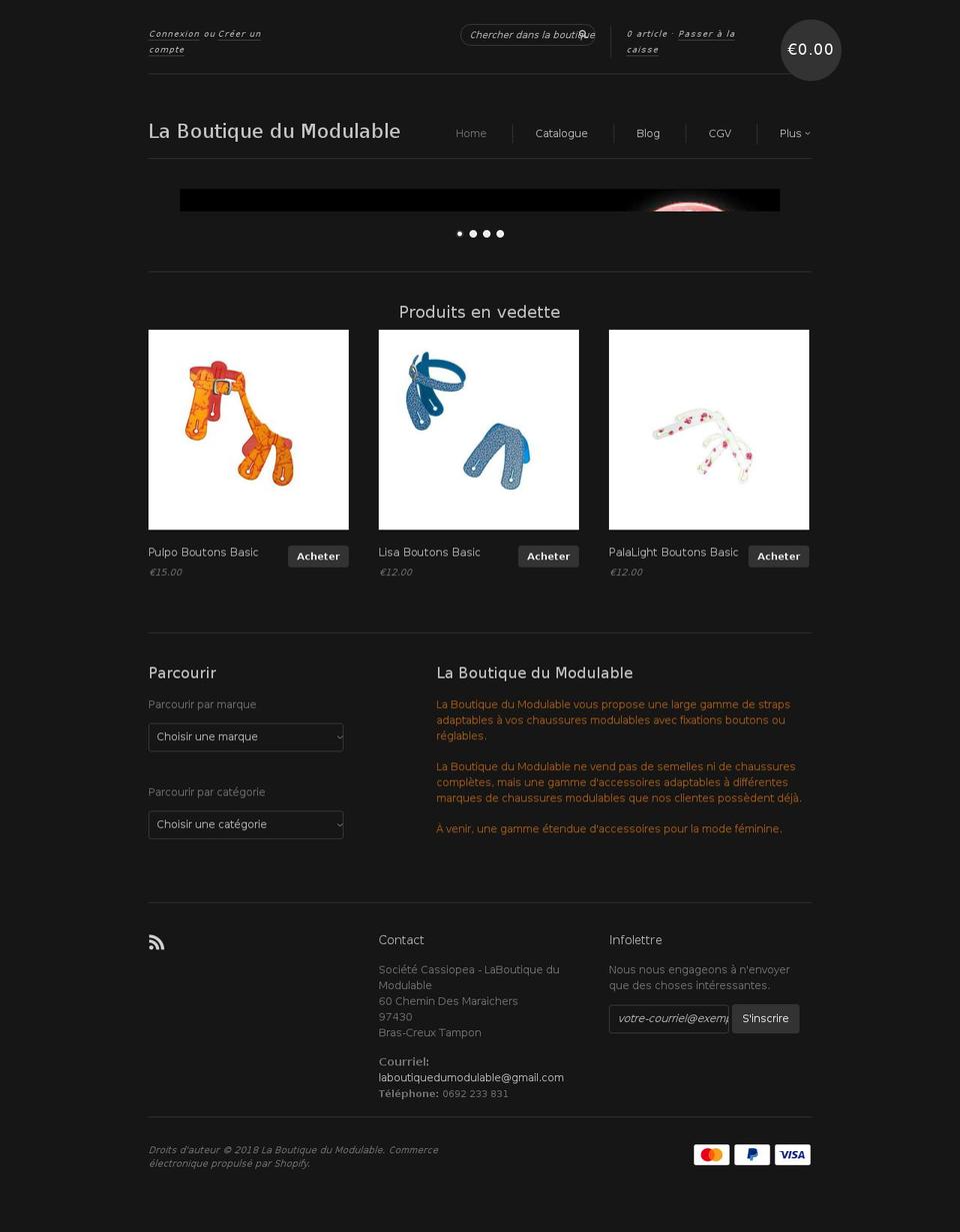 cassiopeareunion.com — Shopify storefront screenshot