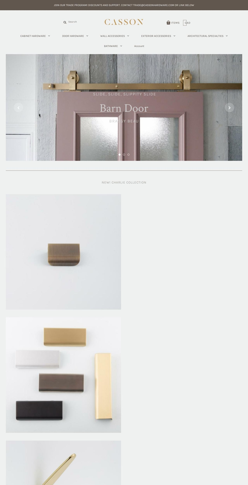 cassonhardware.com shopify website screenshot