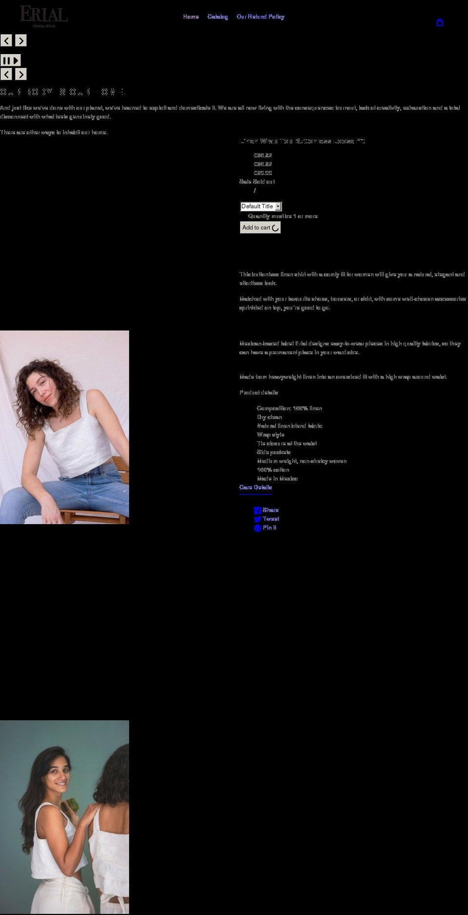 castaliacabott.com shopify website screenshot
