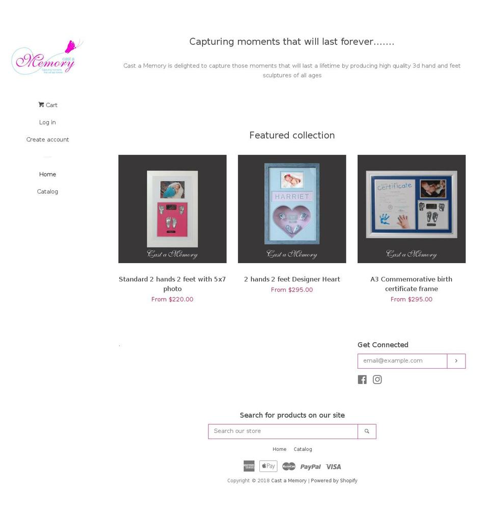 castamemoryshop.com — Shopify storefront screenshot