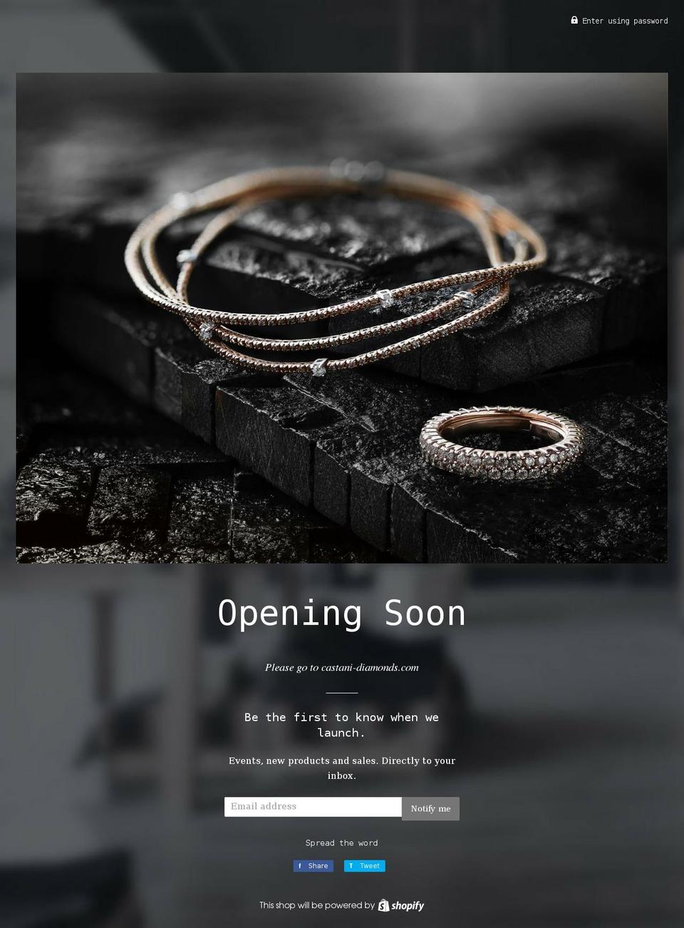 castani.diamonds shopify website screenshot