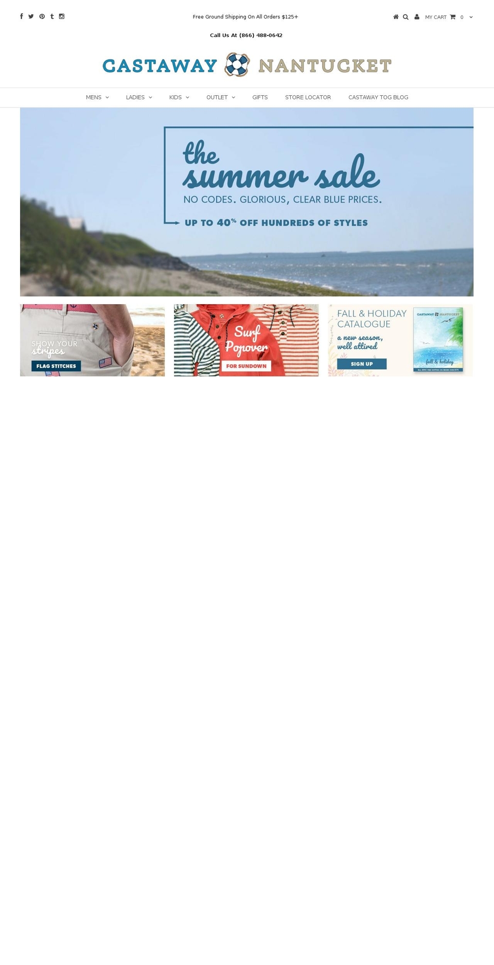 castawayclothing.net shopify website screenshot