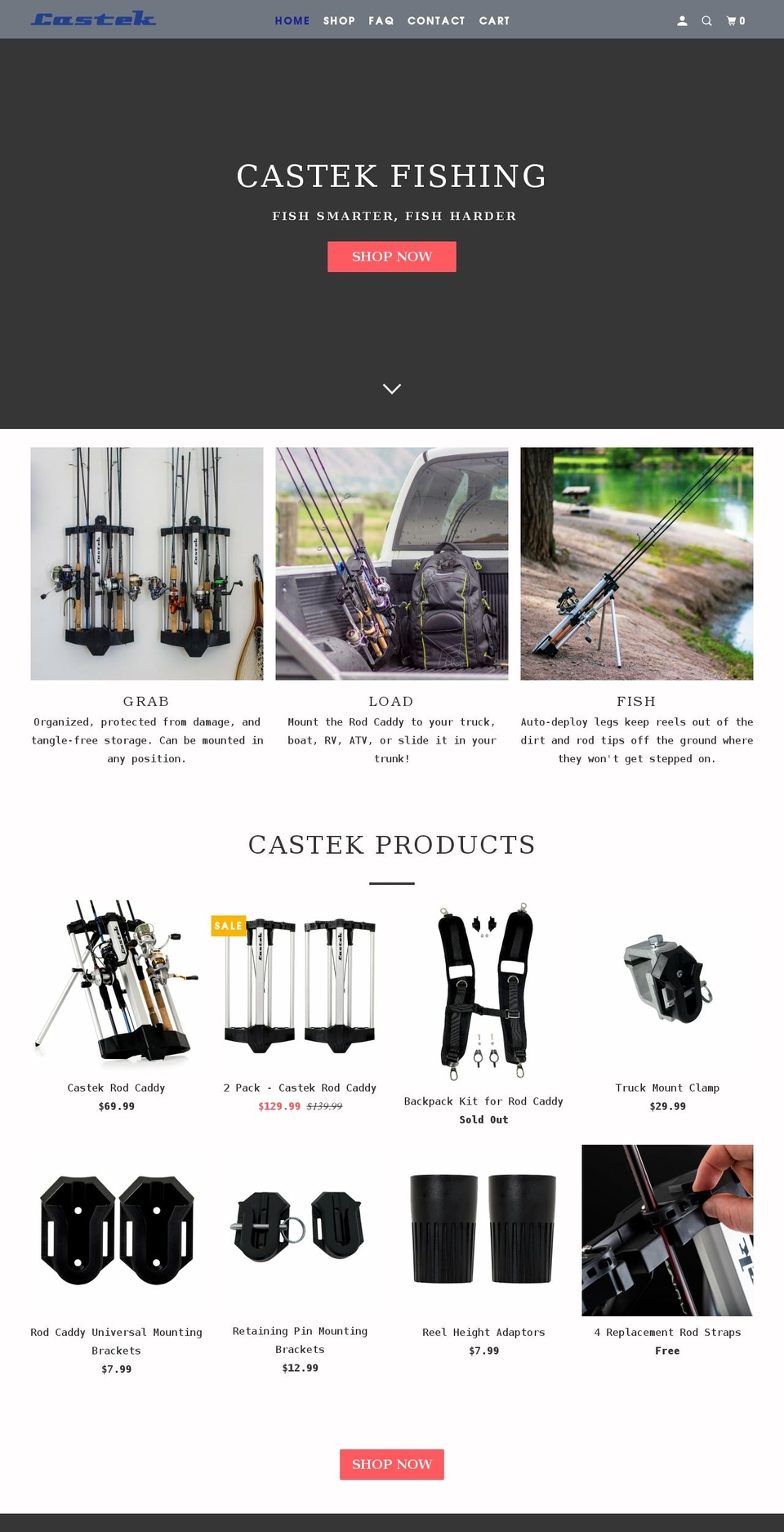 castekfishing.com shopify website screenshot